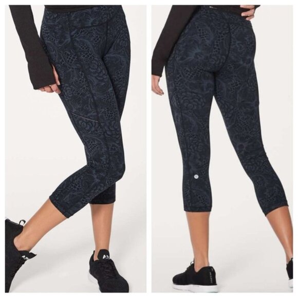 Lululemon Athletica Women's Speed Up Crop 21" Legging In Nouveau Mach Size 4 - Picture 2 of 12